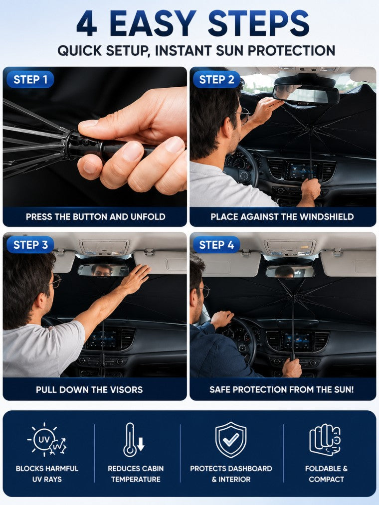 ShadePro Premium Windshield Sunshade Umbrella